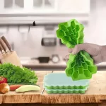 Hatszögletű jégkockatartó fedővel